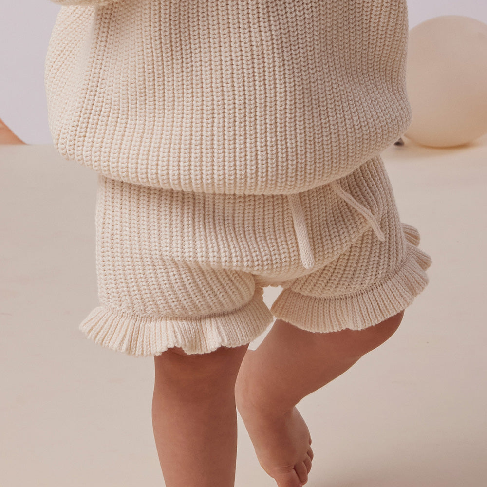 Cream Knit Bloomers