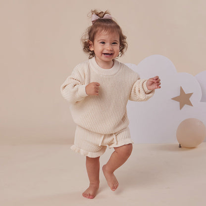 Cream Knit Bloomers