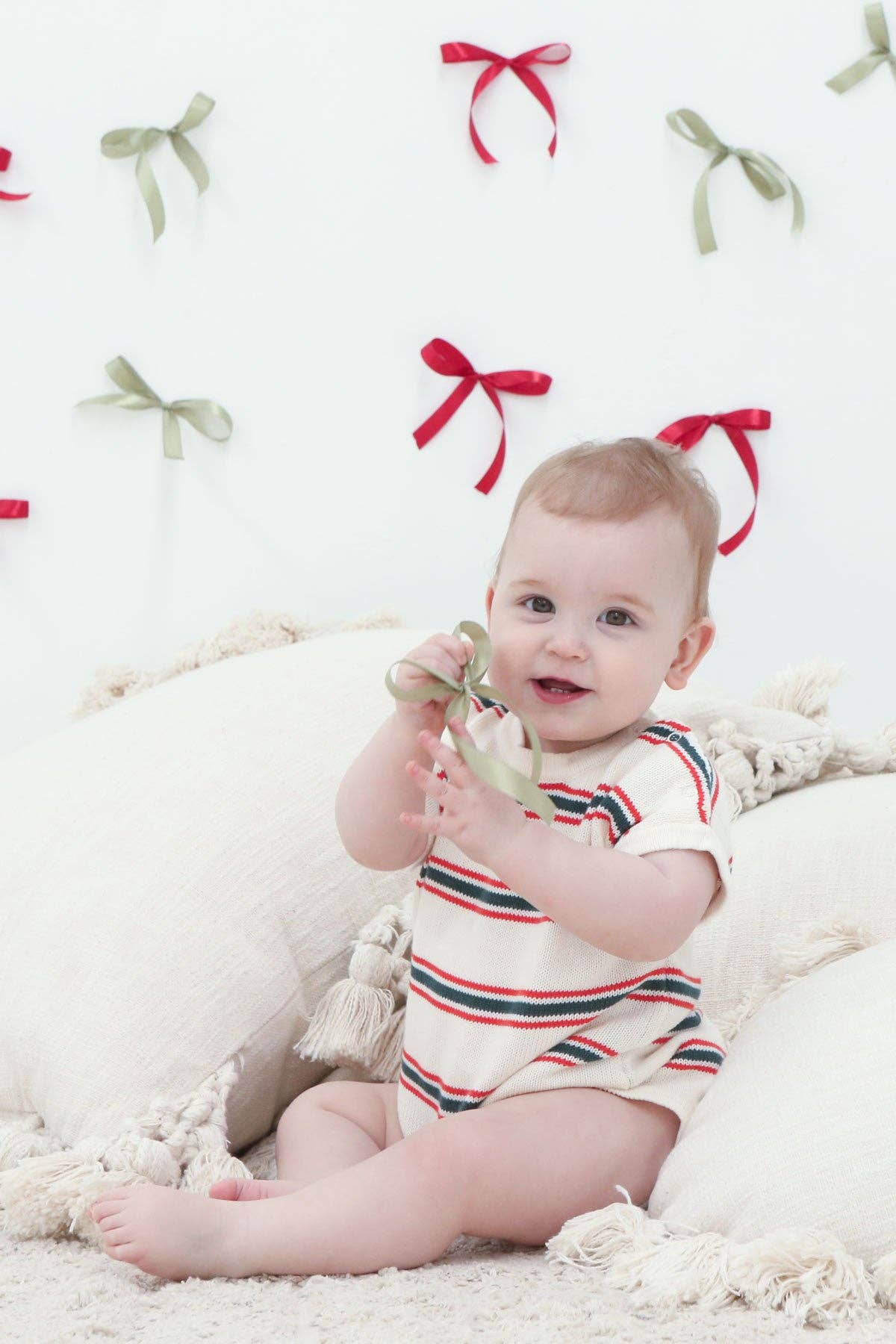 FRECKLES the label - Pre-Order Retro Stripe Cotton Romper | Double Stripe