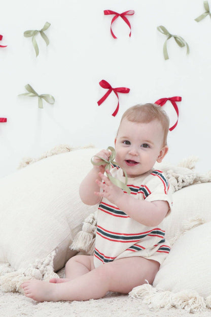 FRECKLES the label - Pre-Order Retro Stripe Cotton Romper | Double Stripe