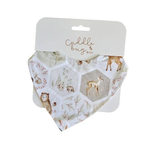 Cuddle Bug & Co - Waterproof Dribble Bib Patchwork Woodland