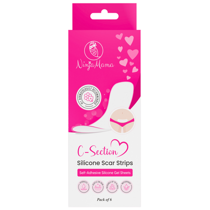 Ninja Mama - Transparent C-Section Silicone Scar Strips - Pack of 6