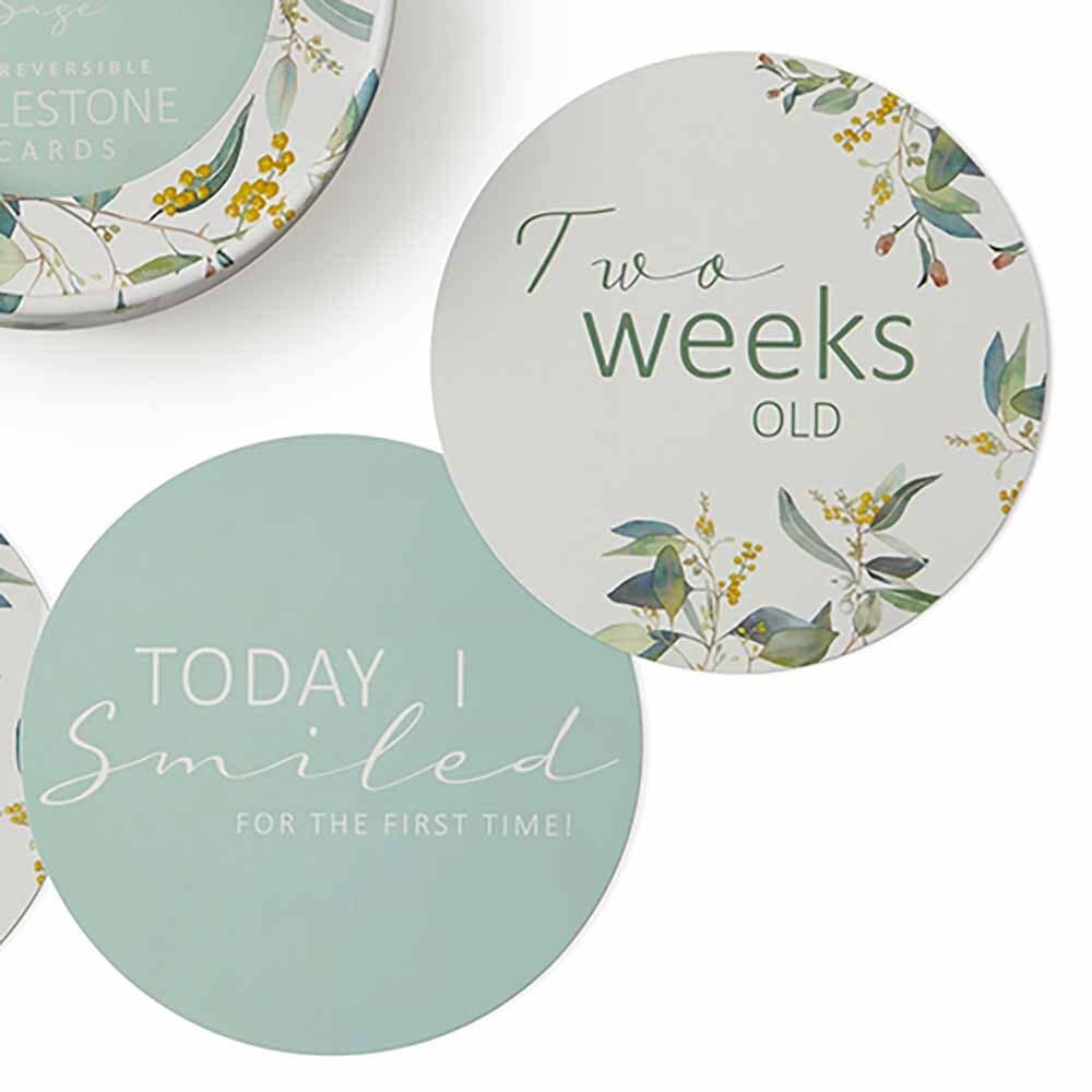 Snuggle Hunny - Eucalypt & Sage Reversible Milestone Cards