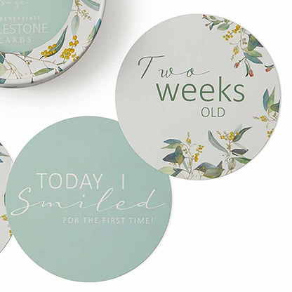 Snuggle Hunny - Eucalypt & Sage Reversible Milestone Cards