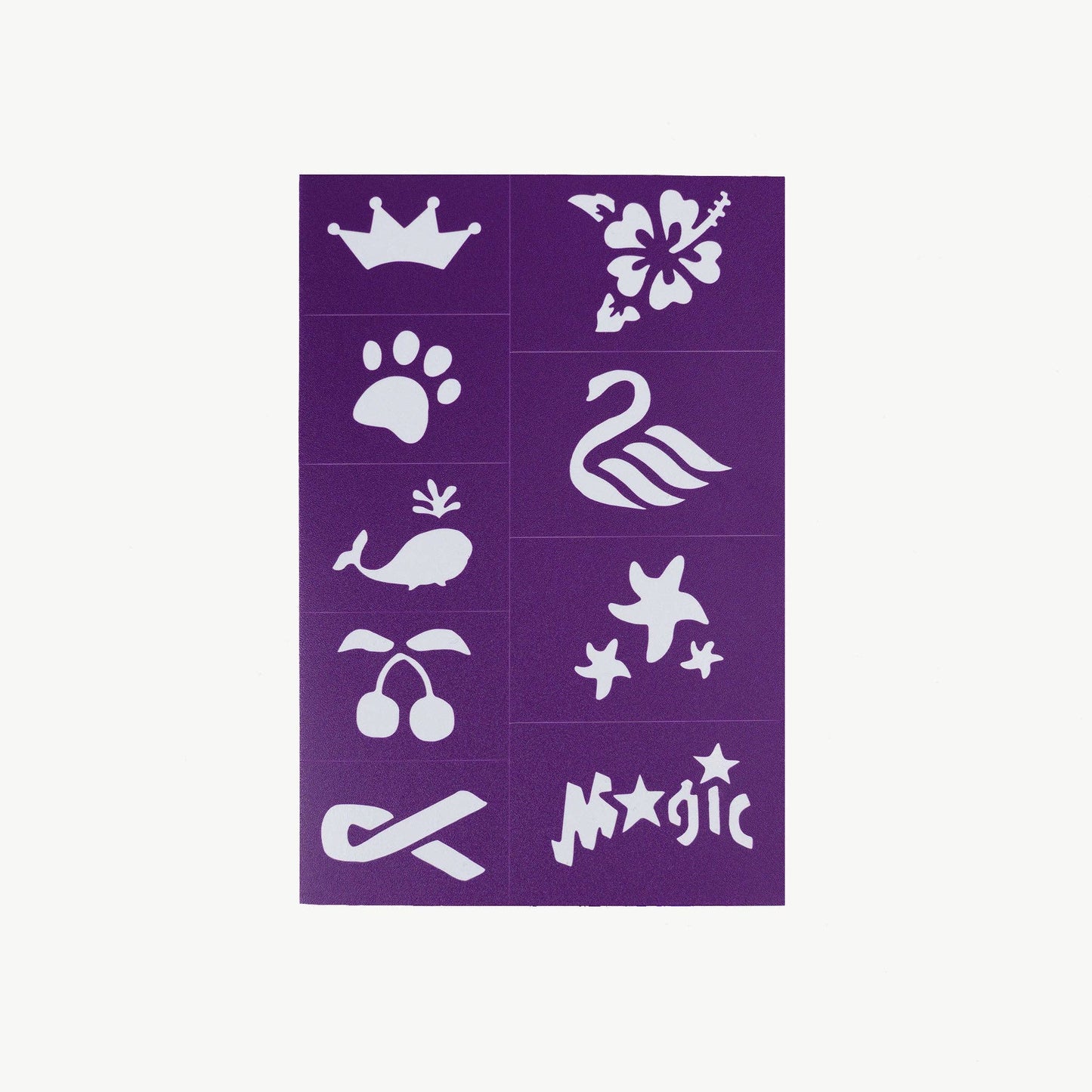 Oh Flossy - Oh Flossy Reusable Adhesive Face Paint & Makeup Stencils - Purple
