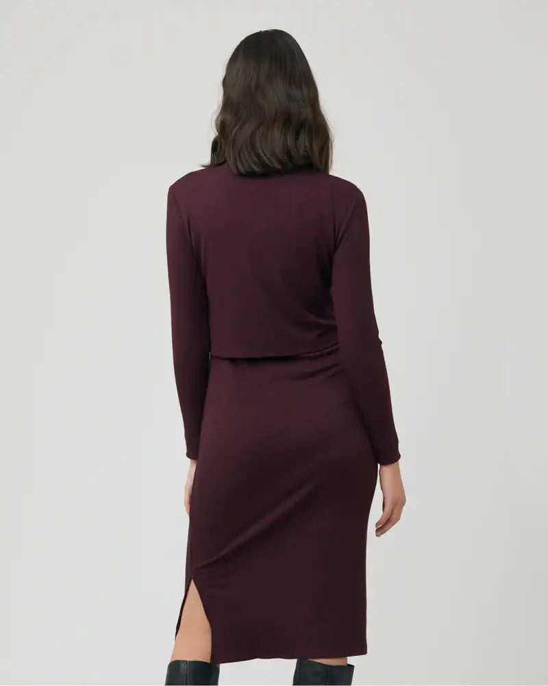 Ripe Maternity - Ruby Rib Nursing Dress