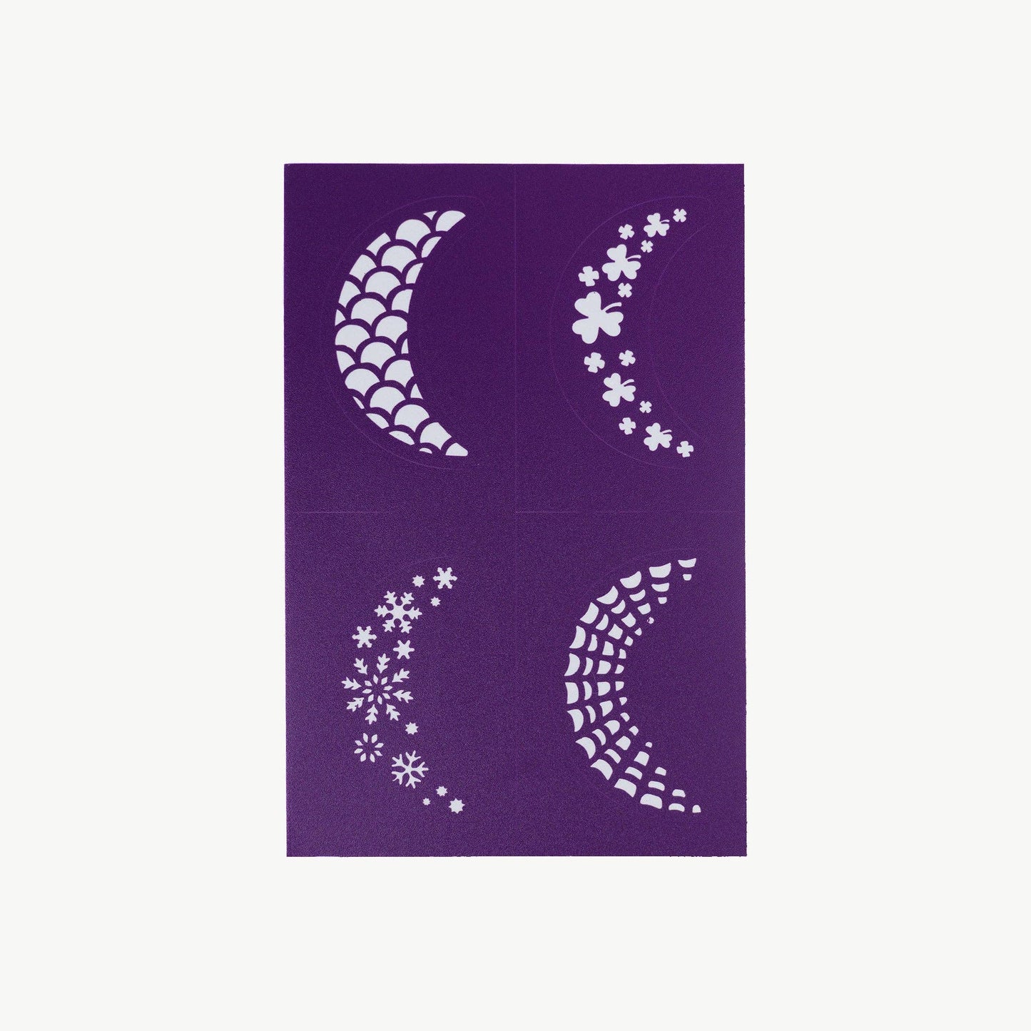 Oh Flossy - Oh Flossy Reusable Adhesive Face Paint & Makeup Stencils - Purple
