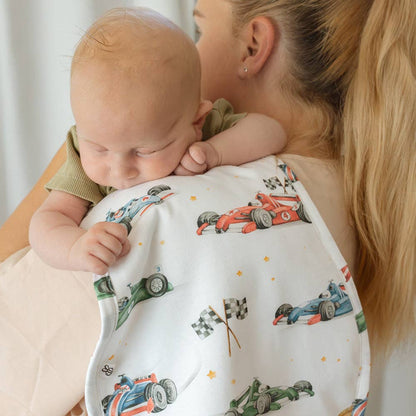 Snuggle Hunny - Little Racers Organic Cotton Burp Cloth