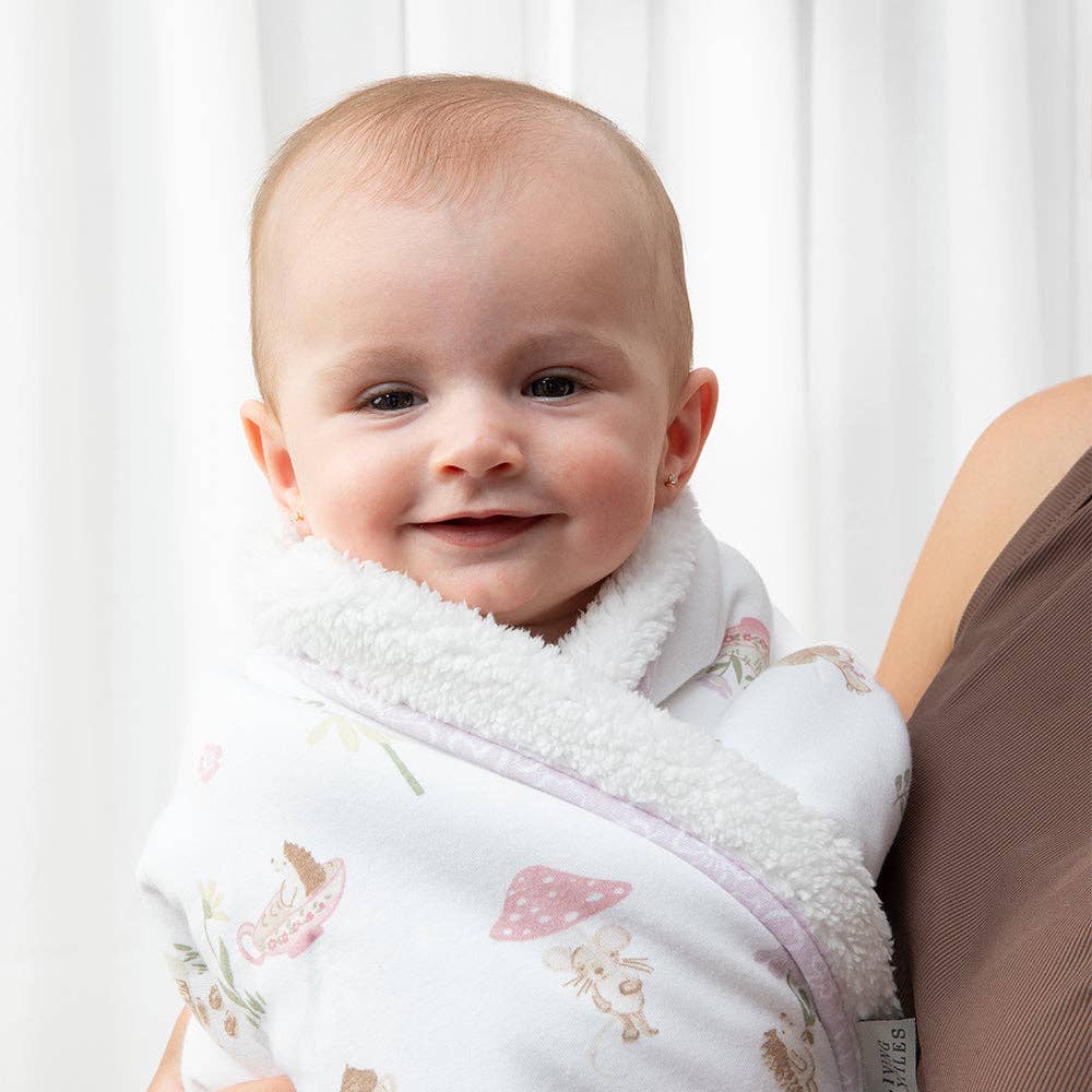 Living Textiles - Jersey Sherpa Pram Blanket - Whimsical Wonderland