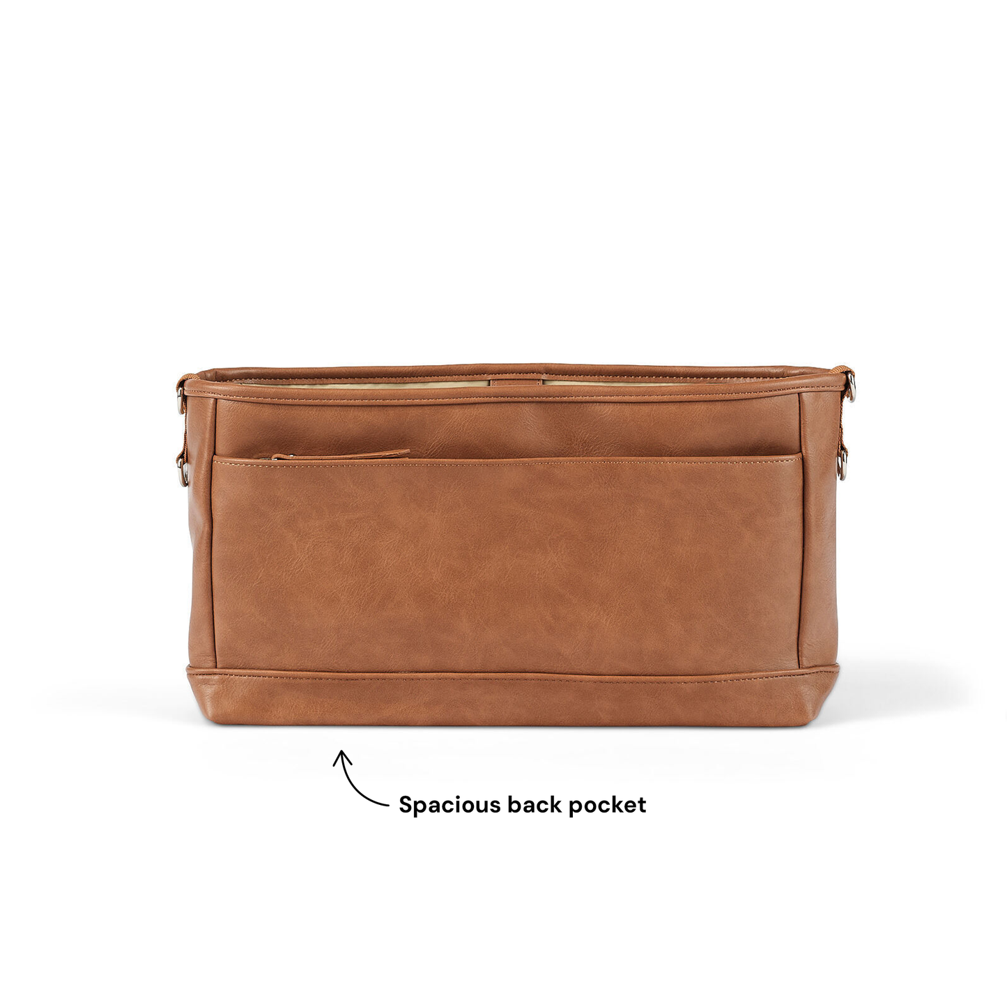 OiOi - Signature Pram Caddy - Tan Vegan Leather