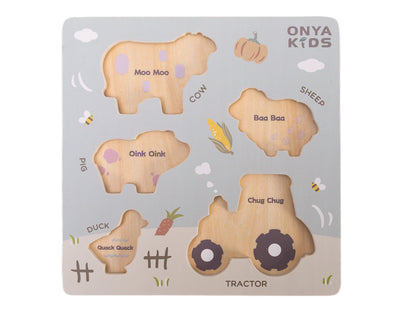 ToysLink - Onya Kids Wooden Farm Puzzle