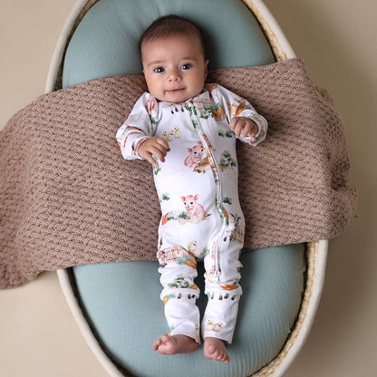 Snuggle Hunny - Farm Organic Snugglesuit Convertible Romper