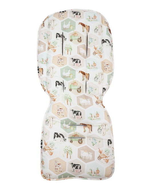 Cuddle Bug & Co - Mini & Me Universal Pram Liner Patchwork Farm