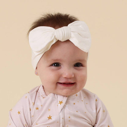 Snuggle Hunny - Milk Organic Oversized Bow