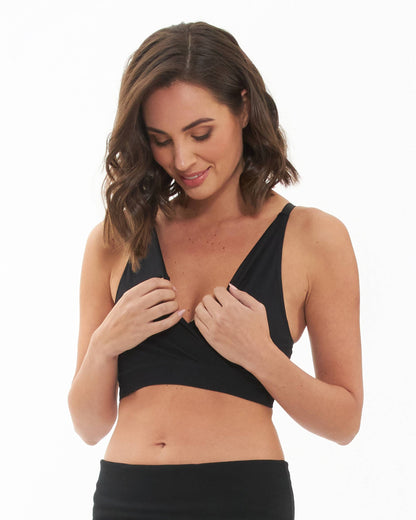 Ripe Maternity - Seamless Nursing Bralette  Black