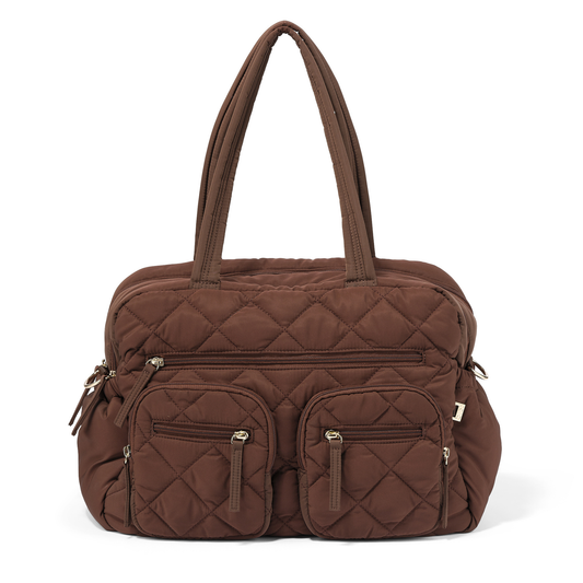 OiOi - Carry All Nappy Bag - Puffy Chocolate Quilt