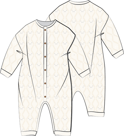 FRECKLES the label - Mila Pointelle Full Romper | Snow