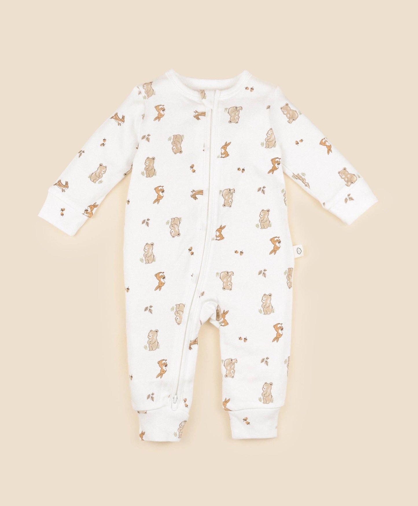 Lūmmi in Colour Babywear - Organic Cotton Growsuit - Bear & Bunny