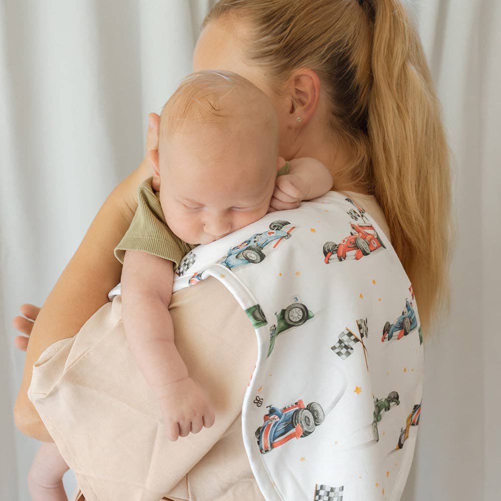 Snuggle Hunny - Little Racers Organic Cotton Burp Cloth