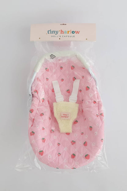 Tiny Harlow - Dolls Car Seat Capsule - Strawberry Picnic