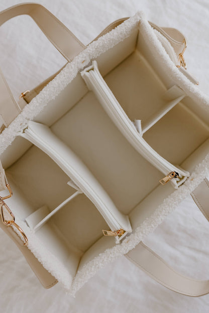 The Beige Collective - Teddy Boucle Nappy Caddy | Cream