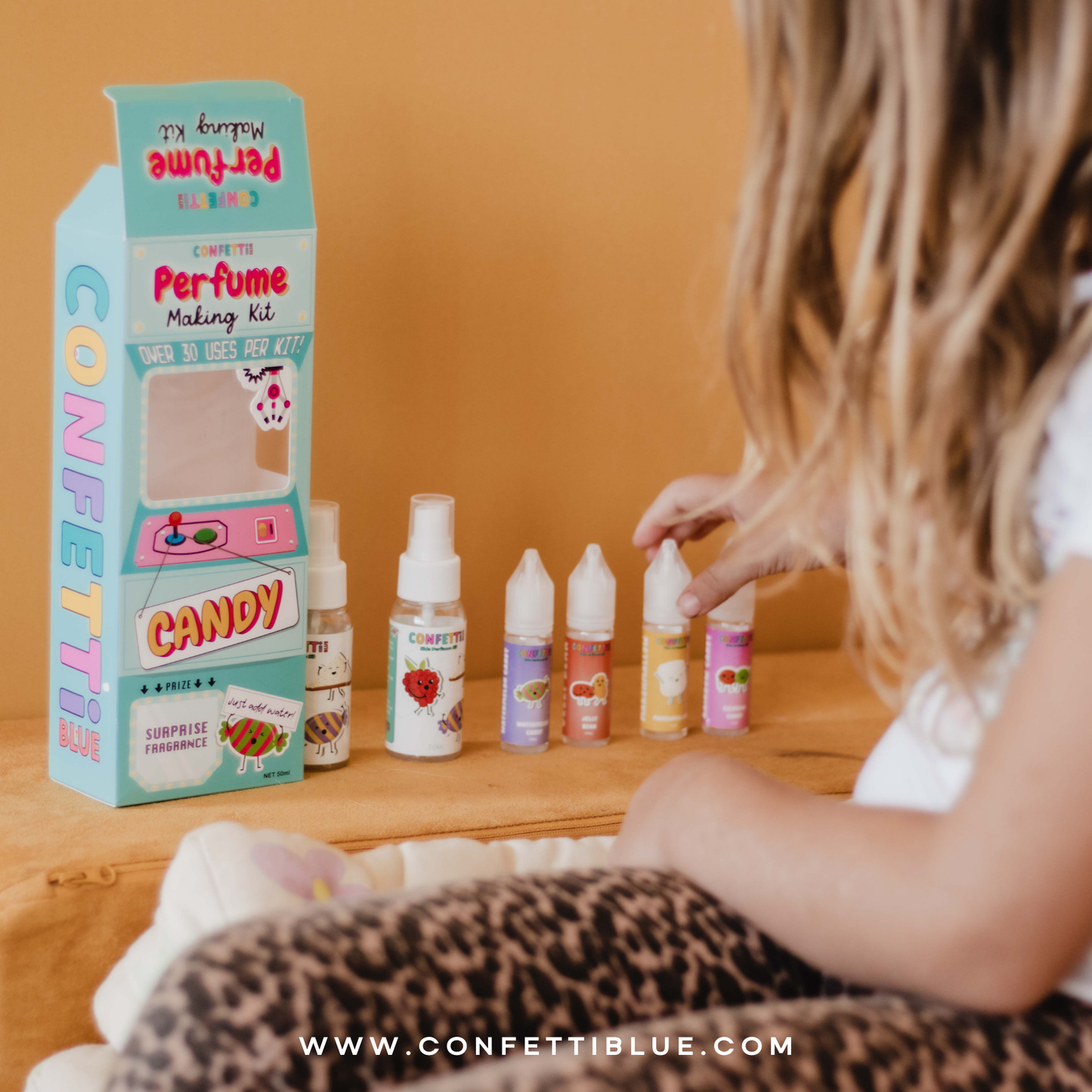 Confetti Blue - Candy Scented Perfume Making Kit