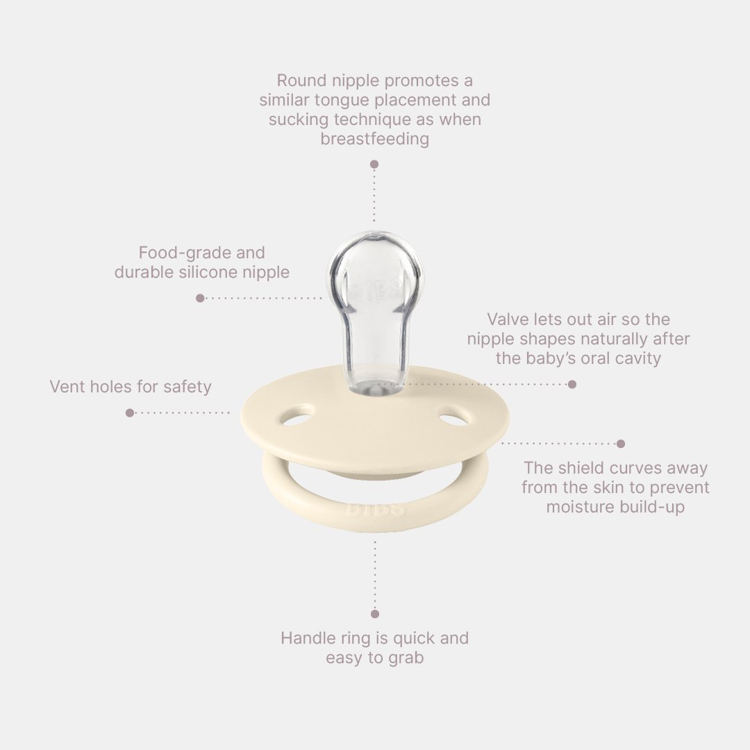 BIBS De Lux Vanilla/Peach packaging