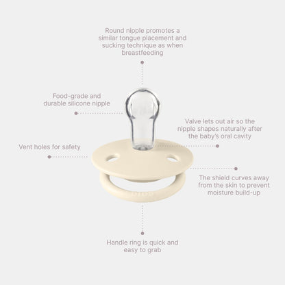 BIBS De Lux Vanilla/Peach packaging