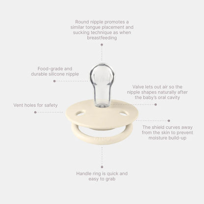 BIBS - De Lux Dummies - Vanilla/Peach