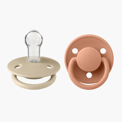 BIBS De Lux Dummies - Vanilla/Peach 2-pack