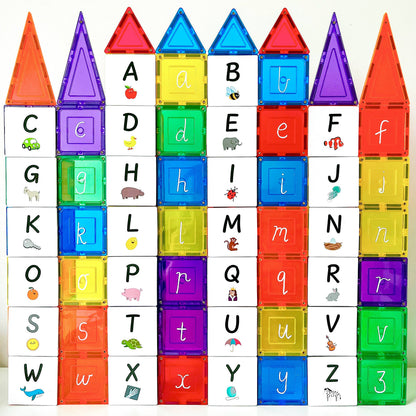 Learn and Grow Toys - Learn & Grow Magnetic Tile Topper - Alphabet Upper Case Pack