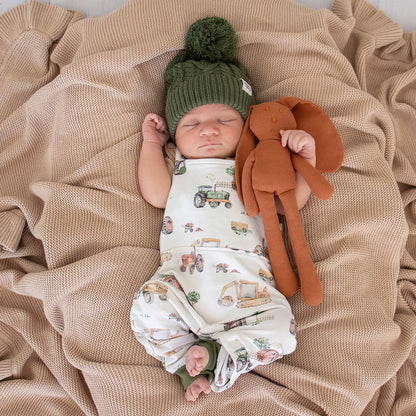 Snuggle Hunny - Diggers & Tractors Organic Snuggle Overalls
