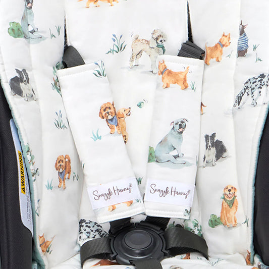 Snuggle Hunny - Dog Park Universal Reversible Pram Strap Covers