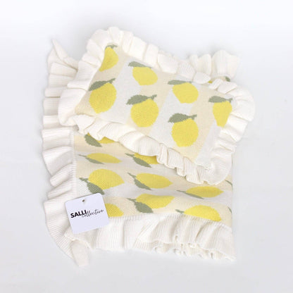 SALLI COLLECTIVE - Freshly squeezed frilled doll Blanket + Pillow set