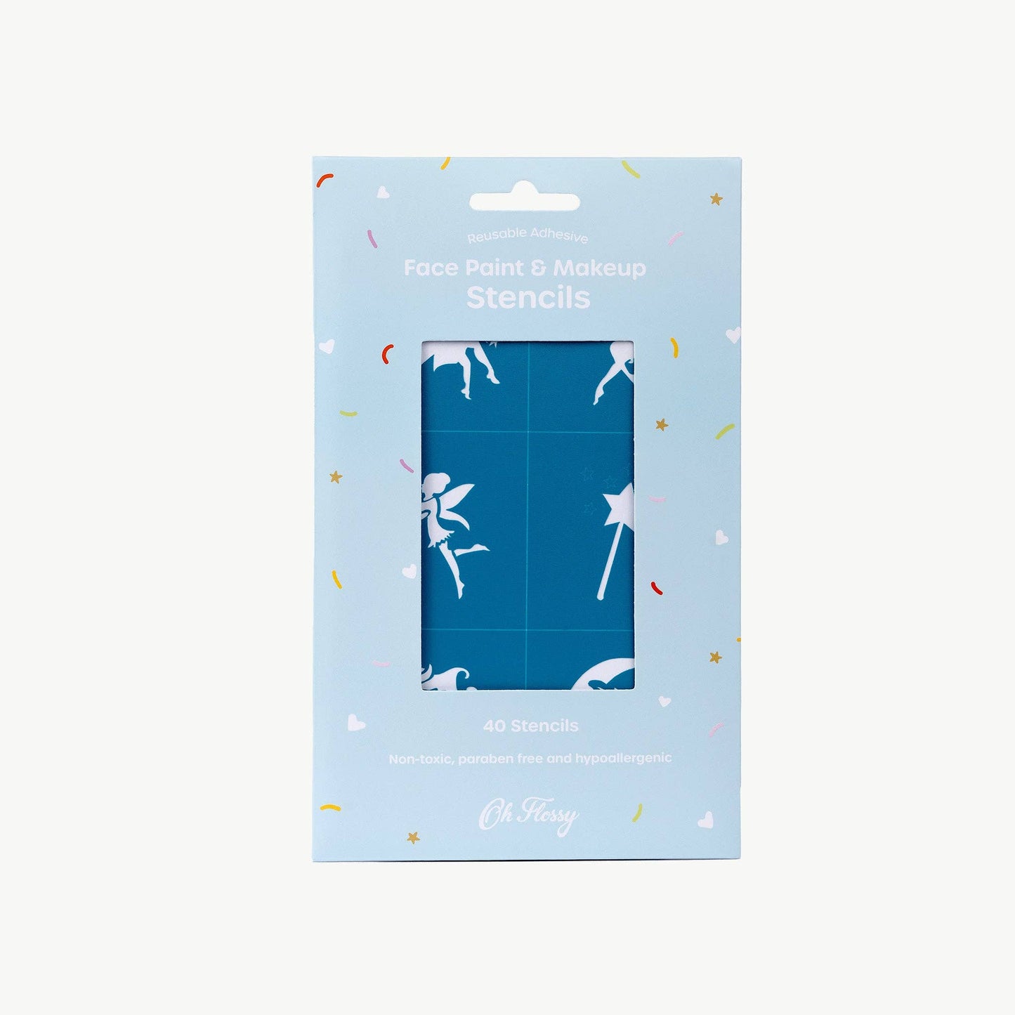 Oh Flossy - Oh Flossy Reusable Adhesive Face Paint & Makeup Stencils - Teal