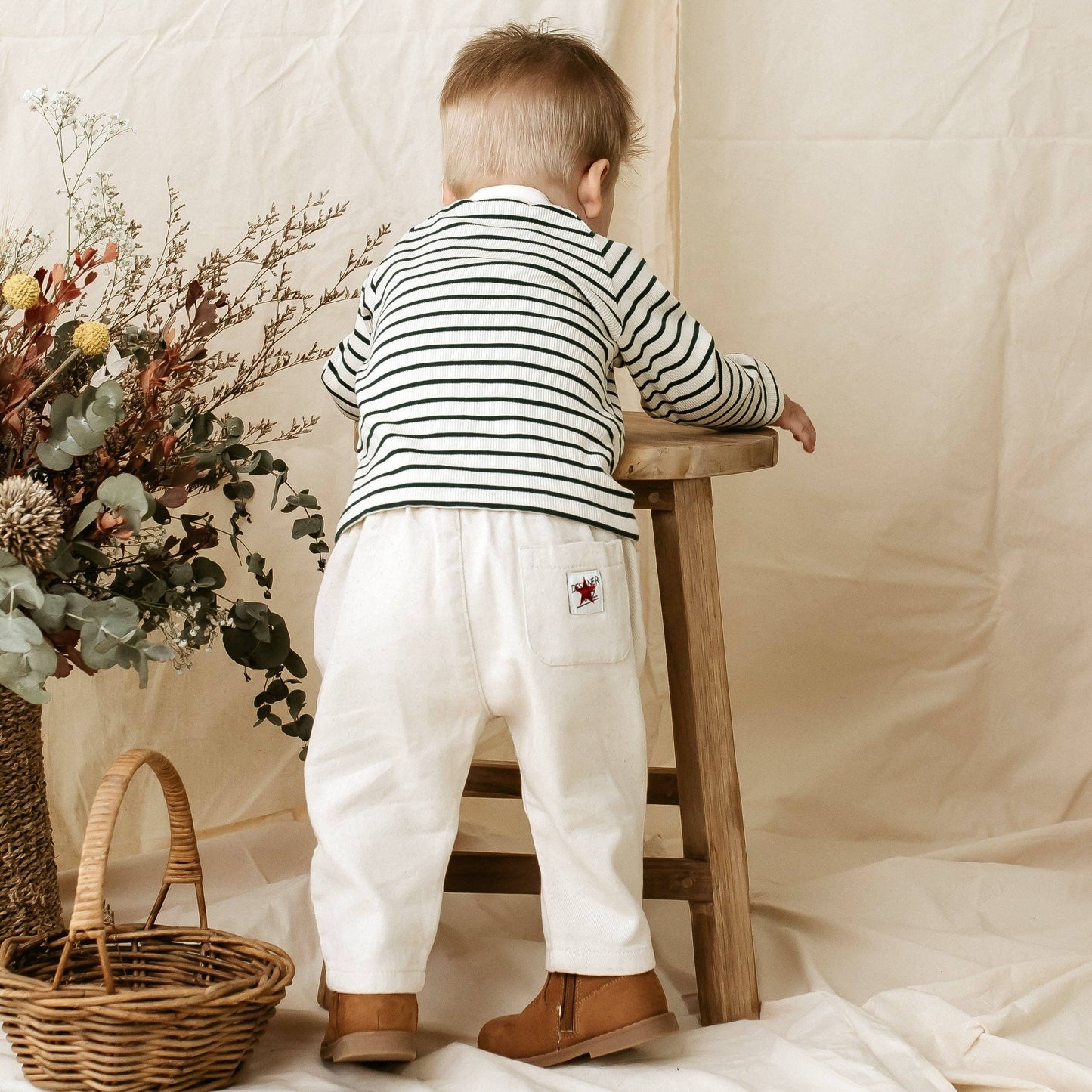 Designer Kidz - Theo Twill Pants - Ecru