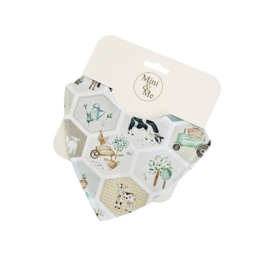 Cuddle Bug & Co - Mini & Me Waterproof Dribble Bib Patchwork Farm