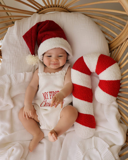 Elke & Indigo - PREORDER - My First Christmas Romper - Scallop Edge