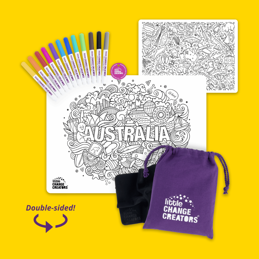 Little Change Creators - AUSTRALIA | Re-FUN-able™ Reusable Colouring + Doodle Mat