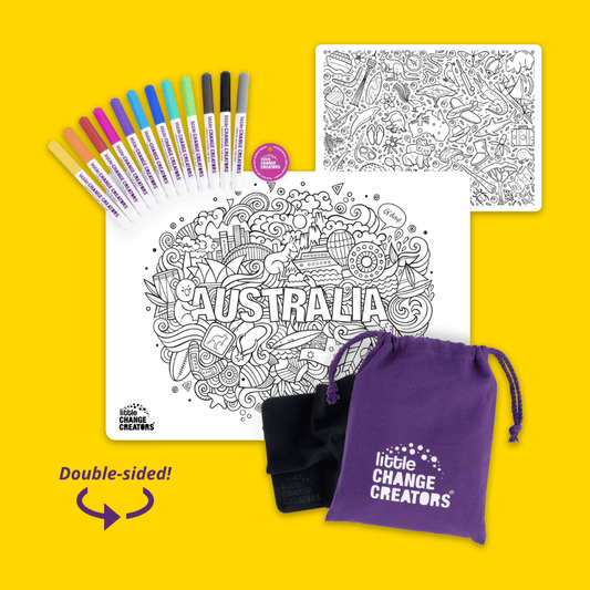 Little Change Creators - AUSTRALIA | Re-FUN-able™ Reusable Colouring + Doodle Mat