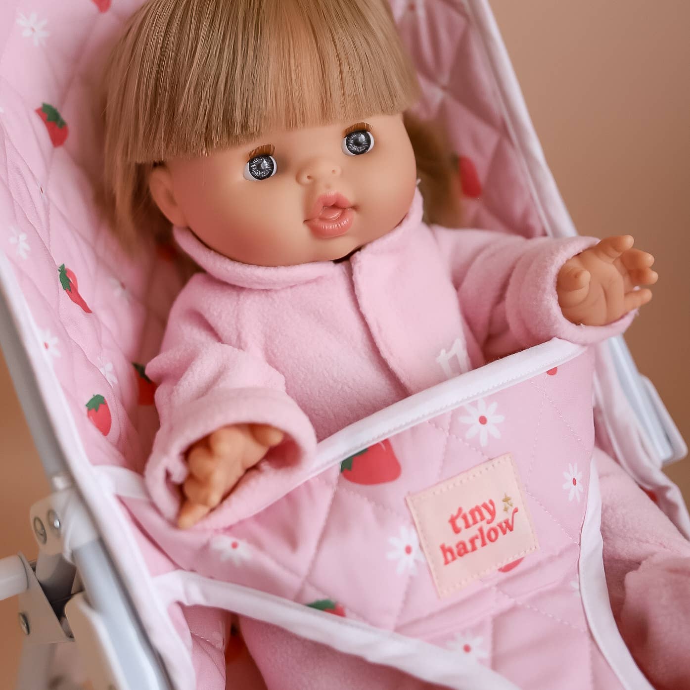 Tiny Harlow - Folding Dolls Stroller - Strawberry Picnic