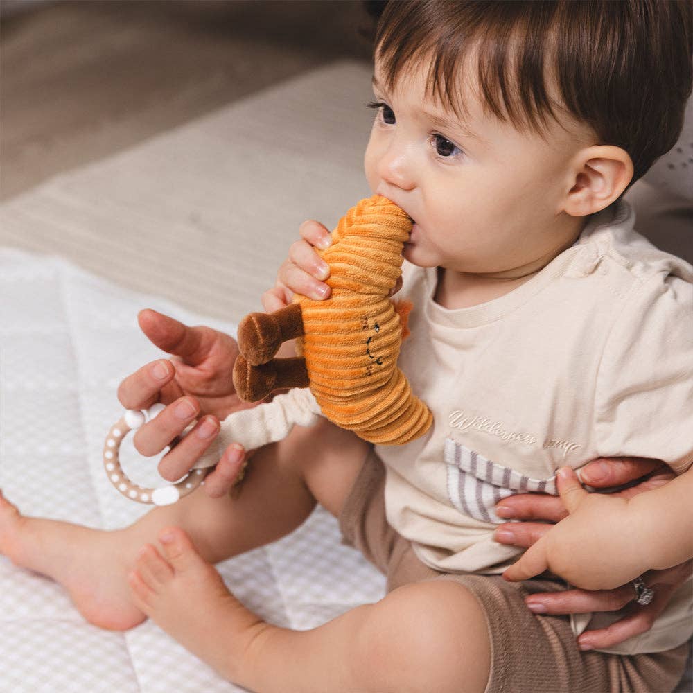Living Textiles - 2 Pack Mini Market Brunch Stroller Toys - Coffee & Croissant