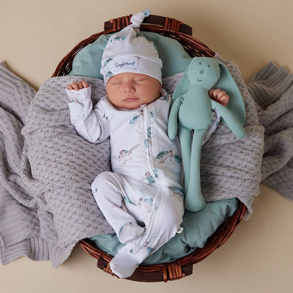 Snuggle Hunny - Turtle Organic Snuggle Sleepsuit Zip Footie