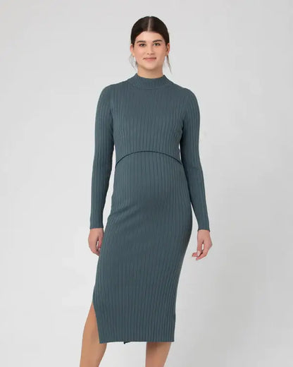 Ripe Maternity - Nella Rib Nursing Knit Dress