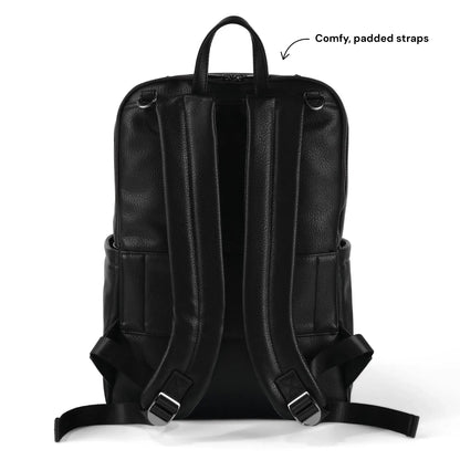 OiOi - Multitasker Nappy Backpack - Black Vegan Leather