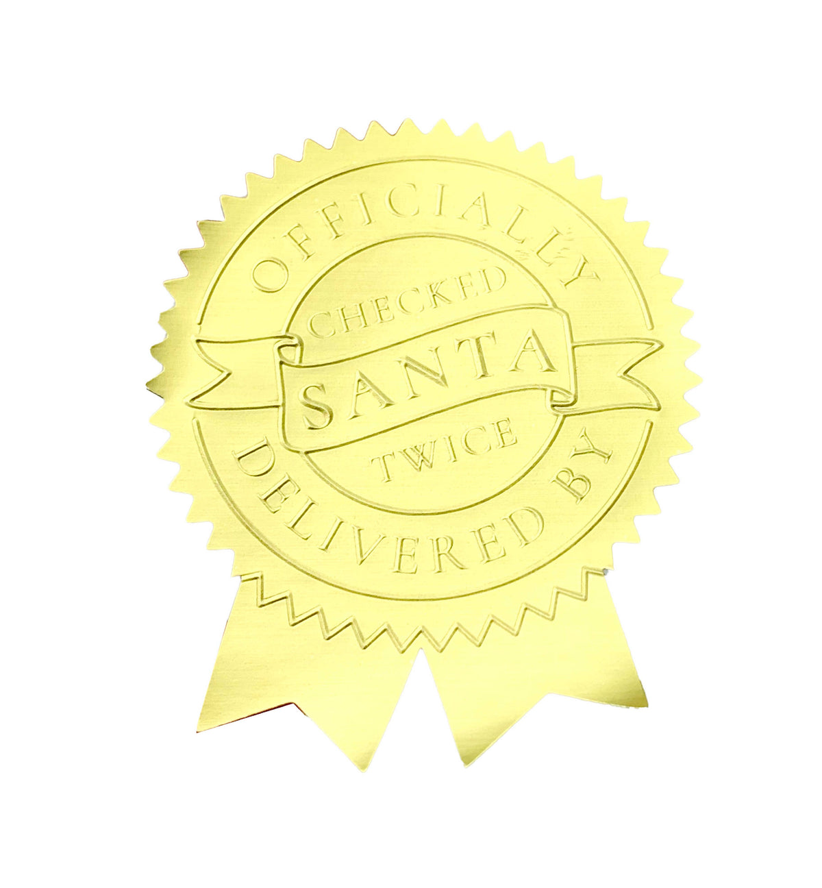 Black Bow Studio - Delivered By Santa Christmas Embossed Rosette Stickers