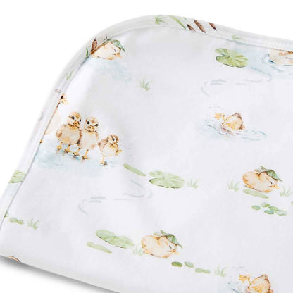 Snuggle Hunny - Duck Pond Organic Jersey Wrap & Beanie Set
