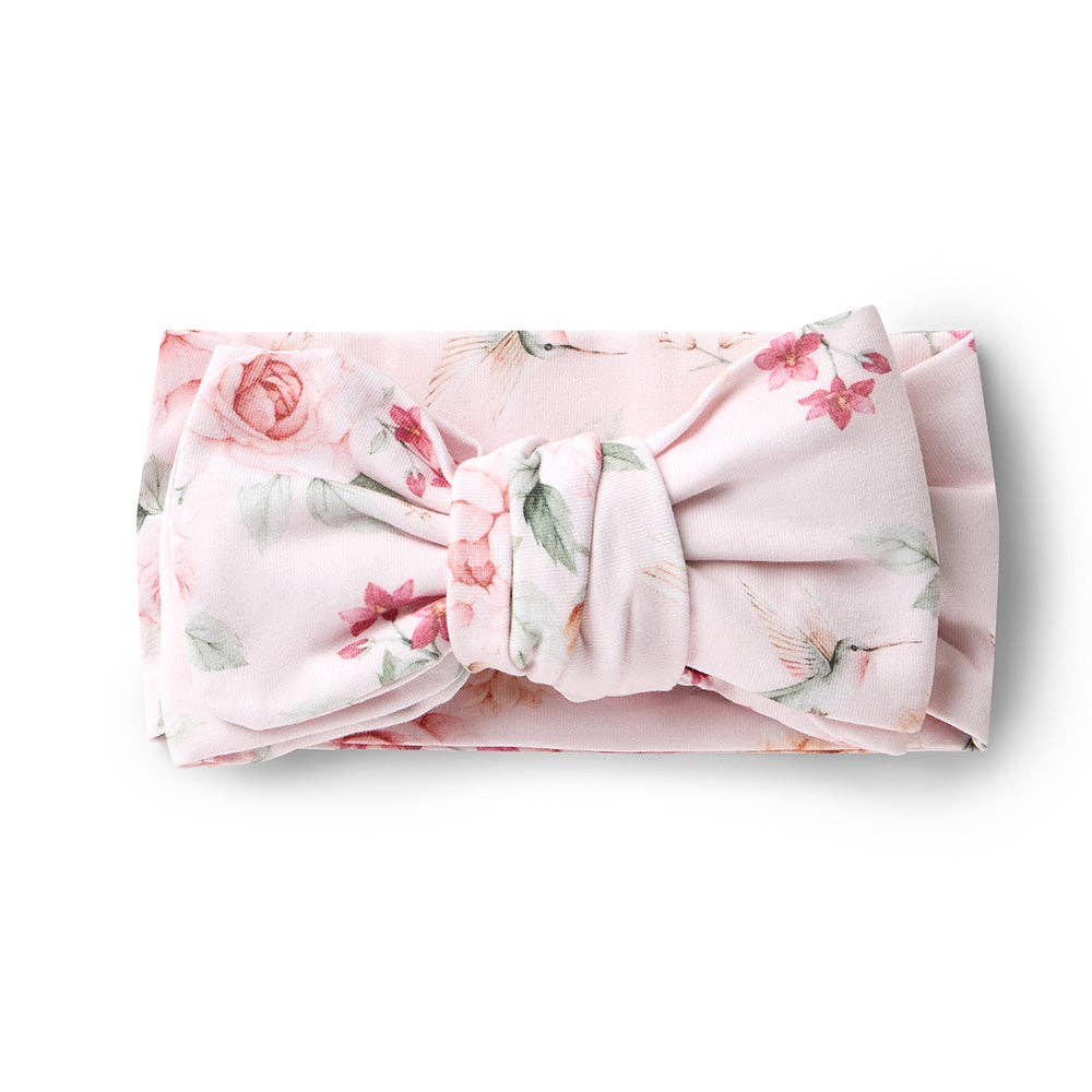 Snuggle Hunny - Birds & Blooms Organic Oversized Bow