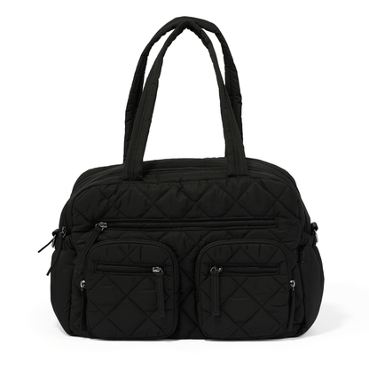 OiOi - Carry All Nappy Bag - Puffy Black Quilt