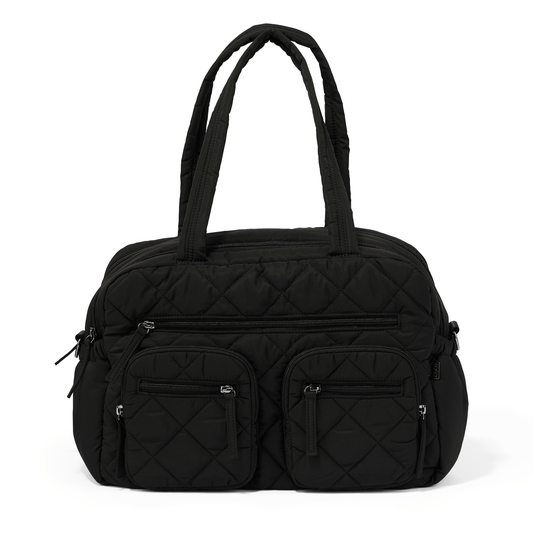 OiOi - Carry All Nappy Bag - Puffy Black Quilt